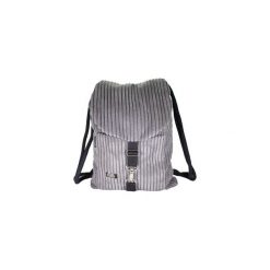 Plecak sztruks popiel. Szare plecaki damskie Sacky.bag, bez wzorów, z bawełny. Za 140,00 zł.