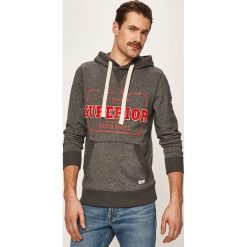 Produkt by Jack & Jones - Bluza. Szare bluzy męskie PRODUKT by Jack & Jones, s, z aplikacjami, z bawełny, z kapturem, bez rękawów, z kapturem. W wyprzedaży za 79,90 zł.