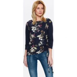 Bluzy damskie: BLUZA NIEROZPINANA DAMSKA WE WZORY, W KWIATY