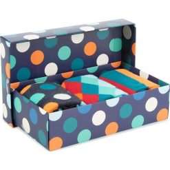 Zestaw 3 par wysokich skarpet unisex HAPPY SOCKS - XMIX08-6000 Kolorowy. Skarpetki damskie Happy Socks, bez wzorów, z elastanu. Za 109,90 zł.