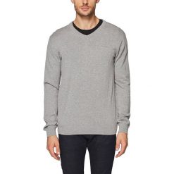 Sweter w kolorze szarym. Szare swetry męskie Esprit Men, s, bez wzorów, z bawełny, bez kołnierzyka, bez kaptura. W wyprzedaży za 56,95 zł.