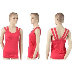 Reebok Koszulka Yoga SmFit różowa r. XL (K11847). Czerwone topy sportowe damskie Reebok, xl. Za 32,64 zł.