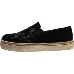 Creepersy damskie: Coral Blue Półbuty wsuwane black