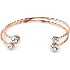 Pozłacana bransoletka z kryształami Swarovski. Żółte bransoletki damskie marki Crystal & Co, z materiału, z kryształem, złote. W wyprzedaży za 72,95 zł.