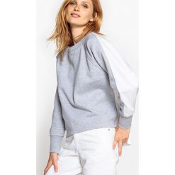 Bluzy damskie: Bluza z dwóch materiałów, tył z popeliny