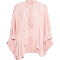 Poncho z domieszką kaszmiru bonprix stary jasnoróżowy. Różowe żakiety damskie bonprix, bez wzorów, z kaszmiru. Za 149,99 zł.