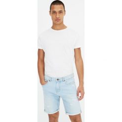 Spodenki i szorty męskie: Wybielane bermudy jeansowe slim fit z dziurami