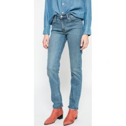 Levi's - Jeansy 712. Niebieskie jeansy damskie slim marki Levi's®, s, z aplikacjami, z elastanu. W wyprzedaży za 189,90 zł.