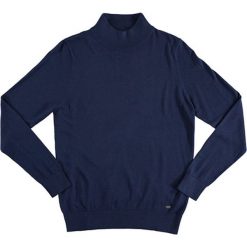 Golfy męskie: Sweter w kolorze granatowym