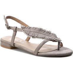 Japonki JENNY FAIRY - WS17015-2 Szary. Szare klapki damskie Jenny Fairy, bez wzorów, ze skóry ekologicznej, bez obcasa, na obcasie. W wyprzedaży za 34,99 zł.
