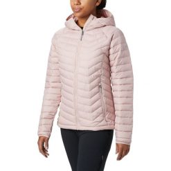 COLUMBIA Powder Lite Hooded Jacket Dusty Pink M. Różowe kurtki sportowe damskie Columbia, na zimę, m, bez wzorów, bez kaptura, omni-heat (columbia). Za 585,00 zł.