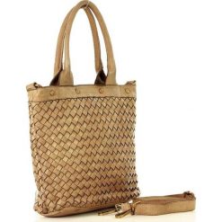 Marco mazzini torebka skórzana vintage shopper old pelle lavata taupe khaki. Brązowe torby damskie na zakupy MAZZINI, w paski, ze skóry, vintage. W wyprzedaży za 469,00 zł.