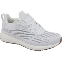 Skechers Bobs Squad Glam 31347-WHT buty sneakers damskie białe 39. Białe buty sportowe damskie Skechers, bez wzorów, z tkaniny, sportowe, na fitness i siłownię. W wyprzedaży za 189,99 zł.