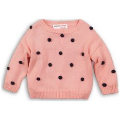 Minoti Dziewczęcy Sweter Z Czarnymi Pomponami 80 - 86 Różowy. Czarne swetry dziewczęce marki MINOTI. Za 89,00 zł.