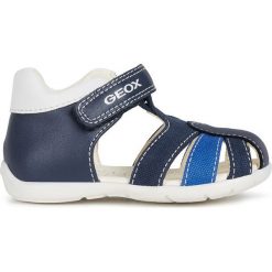Geox - Sandały dziecięce. Niebieskie sandały chłopięce Geox, z gumy, bez zapięcia. Za 179,90 zł.