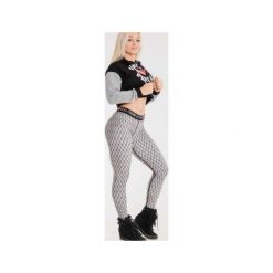 Spodnie dresowe damskie: Real Wear Leginsy ‚Kabaretki’ szare r. XS