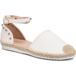 Espadryle DEEZEE - WSS899-01 White. Białe espadryle damskie DeeZee, bez wzorów, ze skóry ekologicznej, bez obcasa. Za 79,99 zł.