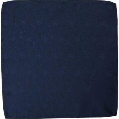 Elegancka, Męska Poszetka - ALTIES - Granat POSZALTTANIA0122. Niebieskie poszetki męskie Alties, bez wzorów, z materiału, eleganckie. Za 16,90 zł.