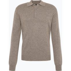Andrew James - Sweter męski z czystego kaszmiru, beżowy. Brązowe swetry męskie marki Andrew James, xxl, bez wzorów, z kaszmiru, eleganckie, bez kołnierzyka, bez kaptura. Za 599,95 zł.