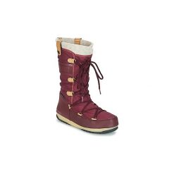 Śniegowce Moon Boot MONACO FLET WP. Czerwone kozaki damskie marki Moon Boot, bez zapięcia. Za 659,00 zł.