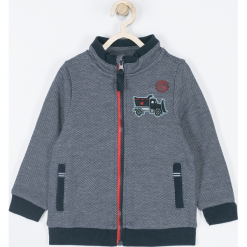 Bluza. Niebieskie bluzy chłopięce rozpinane marki COOL, z aplikacjami, z bawełny, z długim rękawem, długie. Za 69,90 zł.