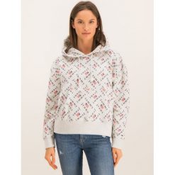Bluza Tommy Jeans Allover DW0DW07415. Szare bluzy damskie Tommy Jeans, s, bez wzorów, z bawełny, bez rękawów, bez kaptura. W wyprzedaży za 229,00 zł.