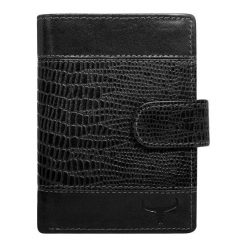 Portfel męski skórzany Buffalo Wild N890L-VTC. Czarne portfele męskie BUFFALO WILD, bez wzorów, ze skóry. Za 59,90 zł.