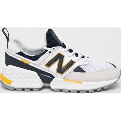 New Balance - Buty MS574EDD. Białe buty sportowe męskie New Balance, ze skóry, na sznurówki, na fitness i siłownię. W wyprzedaży za 319,90 zł.