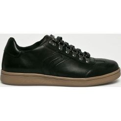 Geox - Buty. Czarne halówki męskie marki Geox, z materiału, na sznurówki. W wyprzedaży za 399,90 zł.
