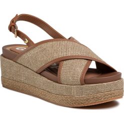 Espadryle GIOSEPPO - Genoa 59810 Natural. Pomarańczowe espadryle damskie Gioseppo, bez wzorów, ze skóry ekologicznej, bez obcasa, na obcasie. Za 259,00 zł.