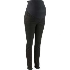 Dżinsy ciążowe SKINNY, super-stretch bonprix czarny. Czarne jeansy damskie bonprix, z jeansu. Za 109,99 zł.