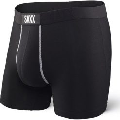 Bokserki męskie SAXX Vibe Black. Czarne bokserki męskie marki Saxx, z dzianiny. Za 110,99 zł.