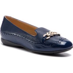 Lordsy GEOX - D Annytah C D927NC 05485 C4000 Blue. Niebieskie półbuty damskie Geox, ze skóry ekologicznej, bez obcasa, na płaskiej podeszwie. W wyprzedaży za 259,00 zł.