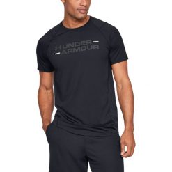 Under Armour MK-1 Koszulka Czarny. Czarne podkoszulki męskie Under Armour, s, z nadrukiem, z elastanu, z krótkim rękawem. Za 188,95 zł.