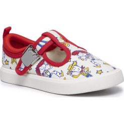 Kapcie CLARKS - City Sheriff T 261444607 White. Białe sandały dziewczęce Clarks, z gumy, bez zapięcia. W wyprzedaży za 129,00 zł.