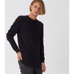 Sweter z ozdobnym splotem - Czarny. Czarne swetry męskie House, s, bez wzorów, ze splotem, bez kołnierzyka, bez kaptura. Za 89,99 zł.