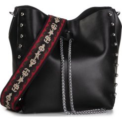 Torebka SCA'VIOLA - T-56 Black. Czarne listonoszki damskie Sca'viola, bez wzorów, ze skóry, na ramię, bez dodatków. Za 399,00 zł.