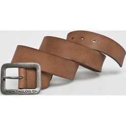 Tom Tailor Denim - Pasek skórzany. Brązowe paski męskie marki TOM TAILOR DENIM, w paski, z denimu. W wyprzedaży za 79,90 zł.