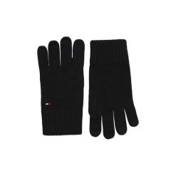 Rękawiczki Tommy Hilfiger AM0AM05179 PIMA GLOVES. Czarne rękawiczki damskie TOMMY HILFIGER, bez wzorów. Za 154,62 zł.