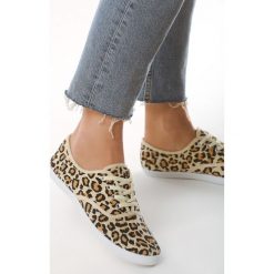Beżowe Tenisówki Jaguar. Brązowe trampki i tenisówki damskie Born2be, bez wzorów, na sznurówki. Za 29,99 zł.