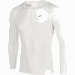 Koszulka kompresyjna MT032034WT. Koszulki męskie New Balance, m, bez wzorów, z elastanu, sportowe, bez kołnierzyka, bez rękawów. Za 199,99 zł.