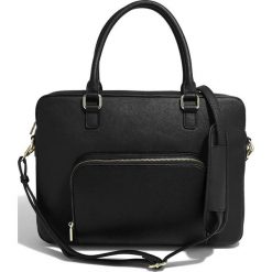 Torba na laptopa Stackers czarna. Czarne torby na laptopa Stackers, bez wzorów, ze skóry. Za 299,00 zł.