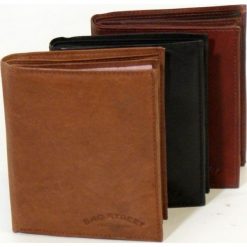 Jasno brązowy portfel męski bag street - skórzany. Pomarańczowe portfele męskie Bag Street, bez wzorów, ze skóry. Za 44,90 zł.