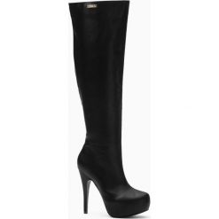 Buty zimowe damskie: Czarne Kozaki Duality