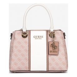Guess Cathleen 3 Compartment Torebka Beżowy. Brązowe torebki klasyczne damskie Guess, w paski, z materiału, bez dodatków. Za 714,95 zł.