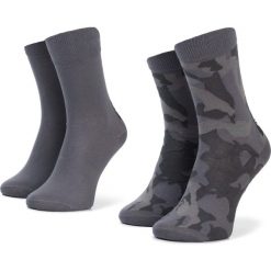 Zestaw 2 par wysokich skarpet unisex adidas - Camo Crew 2PP EH4027 Grefou/Grefiv/Carbon. Szare skarpetki damskie Adidas, bez wzorów, z elastanu. Za 49,95 zł.