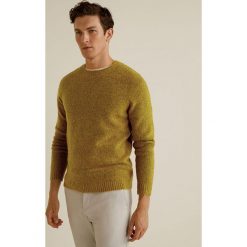 Mango Man - Sweter Bulky. Brązowe swetry klasyczne męskie Mango Man, l, z dzianiny, z okrągłym kołnierzem. Za 199,90 zł.