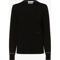 Calvin Klein - Sweter damski, czarny. Czarne swetry damskie Calvin Klein, m, z haftami, z wełny, bez rękawów, bez kaptura. Za 449,95 zł.