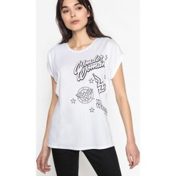 T-shirty damskie: T-shirt z okrągłym dekoltem, nadrukiem i krótkim rękawem
