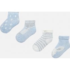 Mayoral - Skarpetki dziecięce (4-pack). Niebieskie skarpetki dziewczęce Mayoral, bez wzorów, z elastanu. Za 46,90 zł.